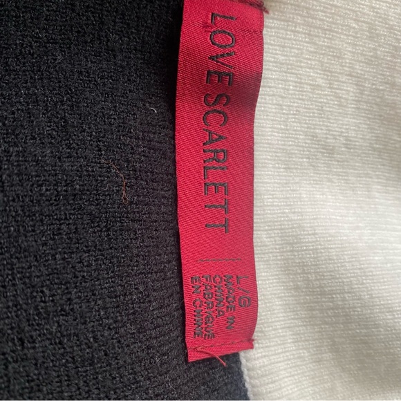 NWOT  Love Scarlett Black & Gold Tone Buttons down front sweater Dress Sz L/G - Picture 11 of 14